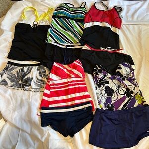 Nike Swim Tankinis and Bottoms Bundle of 5 fits size 2/4.